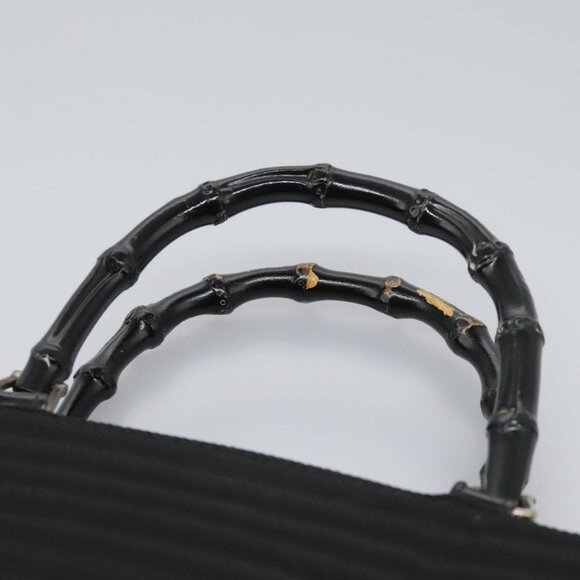GUCCI Bamboo Hand Bag Canvas 2way Black 000 1705 0588 Auth ep7659 - Picture 8 of 16
